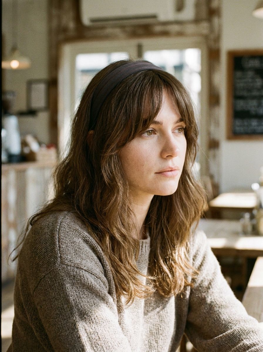 Haarband mit Curtain Bangs - Frisuren mit Haarband